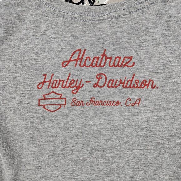 Harley Davidson Shirt Womens Small Gray Alcatraz San Francisco Graphic Tee S - Picture 4 of 10
